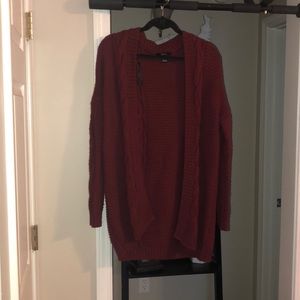 Burgundy Cardigan Sweater
